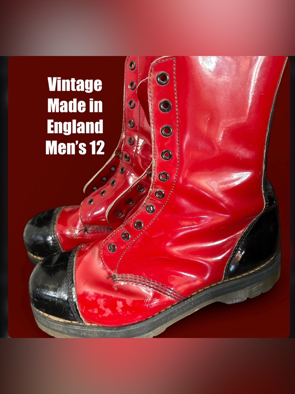 Dr. Martens boots Vintage Red and Black